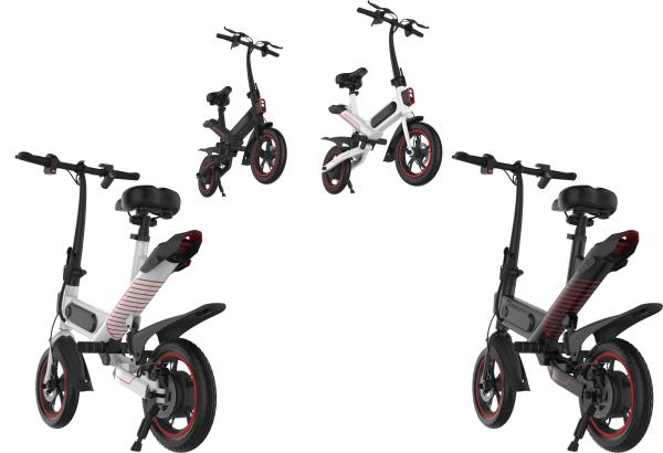 350W 25KM / H Adult Folding Electric Bike Double Wheel Aluminum Frame Intelligen