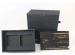 Black Luxury Paper Gift Box Packaging For Cosmetic Lotion Bottles With Foam