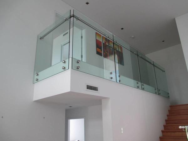 12mm Thickness Frameless Glass Railing For Apartment Balcony Side - Mounted