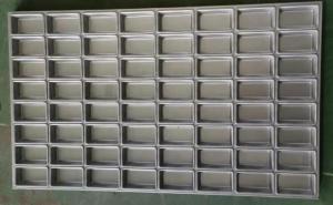 Wholesale 64 Cavities Large Aluminium Baking Tray NSF Jelly Bar Nonstick Snack Bar Tray from china suppliers