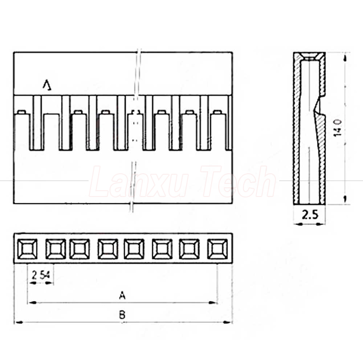 10cm 20cm 30cm 50cm 2 Pin 3 4 5 6 8 10 Pin Dupont 2.54mm Connector Cable Jumper Wire Harness