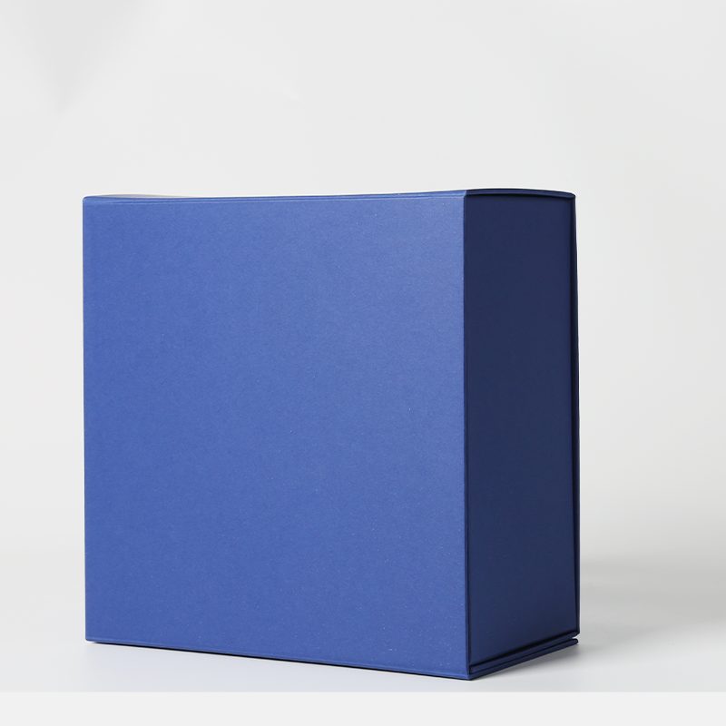 Custom Size Blue Magnetic Folding Box Paper Gift Packaging Box For Wine Bottle