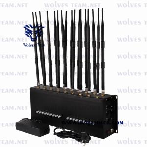 Wholesale 48W GSM CDMA VHF UHF Signal Jammer Desktop 18 Antennas GPS Lojack from china suppliers