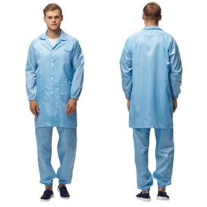Wholesale Anti Static ESD Work Suit 98% Polyester 2% Carbon Clean Room Clothes from china suppliers