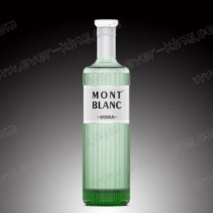 Wholesale Cork Cap Blue Vodka Glass Bottle Round Shaped Customized from china suppliers