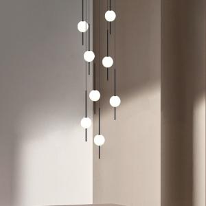 Wholesale Modern Gloss Stair Chandelier Restaurant Indoor Home Living Room Ball Chandelier(WH-MI-405) from china suppliers