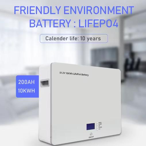 6000 Cycles LifePo4 Batterie 48v Lithium Solar Battery 200ah 10kwh 48v Wall