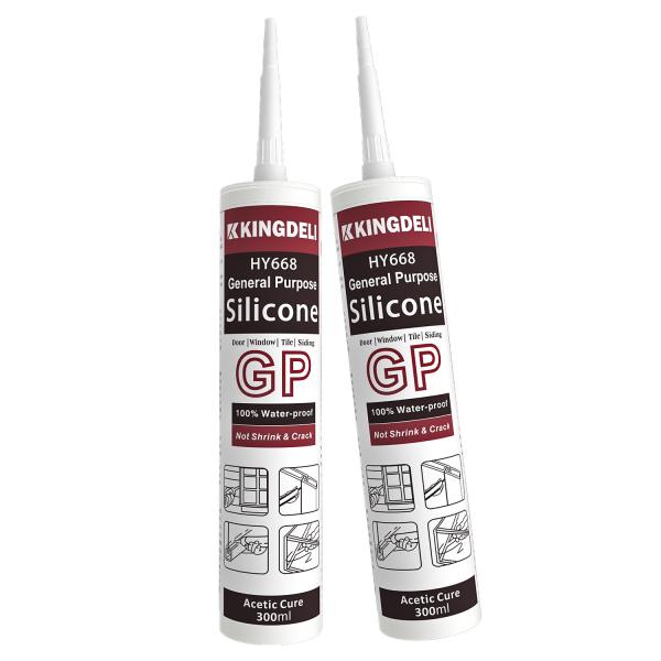 Construction Adhesive Acetic Silicone Sealant Cure Grey Black White Glass