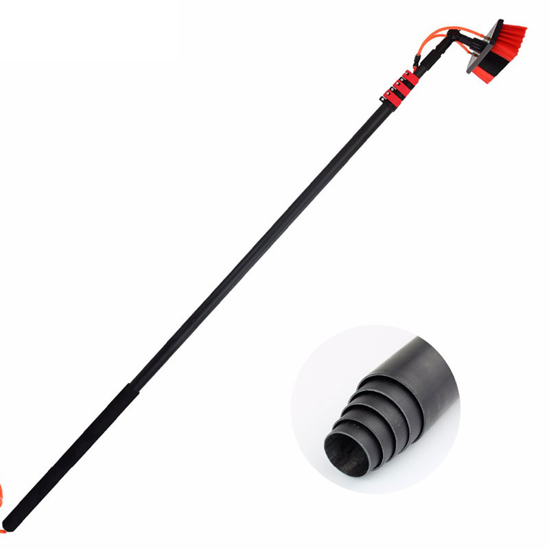 Straight Plain Glossy Carbon Fiber Telescopic Tubes Rolled Wrapping