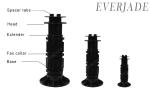 Adjustable Paver Plastic Pedestal Base Height Range 75-1360mm for Flooring