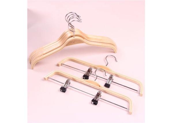 Shop Kids Baby Space Saving Wooden Coat Hangers , Retail Store Bulk Clothes