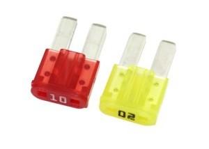 Wholesale Narrow Foot Insert Insurance Ultra-small Automotive Blade Fuses 32V 10A Red For Ford Tap Adapter Mini Blade Fuse Holder from china suppliers