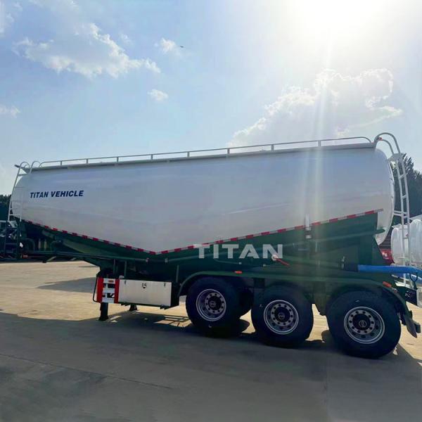 TITAN 3 Axle 45cbm Fly Ash Powder Dry Bulk Cement Tank Trailer Bulker Tanker for