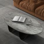 Glass Marble Topped Pedestal Coffee Table 12mm Rock Slab Top