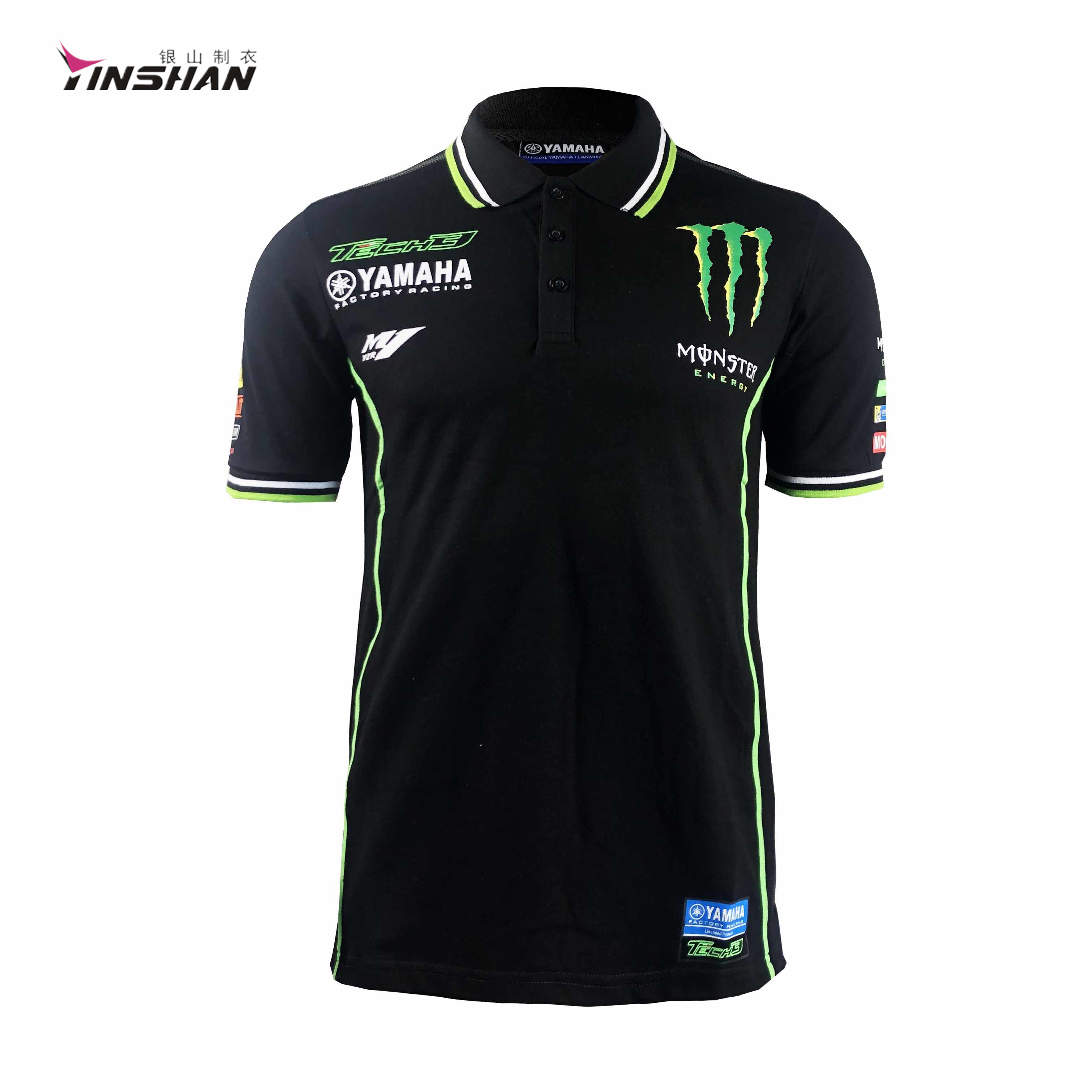 Custom Logo Printing Motor Sports Polo Shirt for Men Designed for Racing Enthusiasts