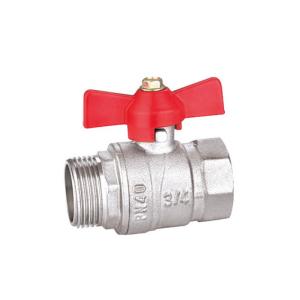 Wholesale OEM Brass Three Quarter Inch Ball Valve With Butterfly Handle from china suppliers