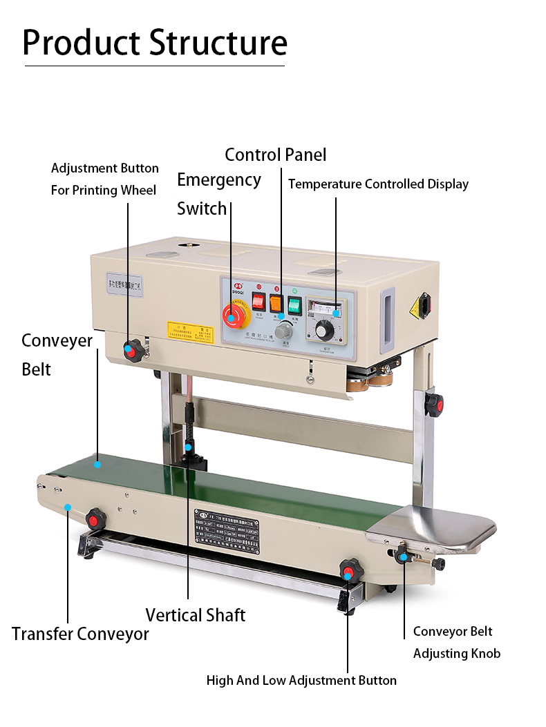 Effortlessly Seal Plastic Bags with DUOQI FR-770 Continuous Band Seaming Machine