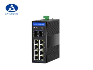 Wholesale Fast 8 Port Industrial Poe Switch , SPACECOM 2 Sfp Port Media Converter from china suppliers