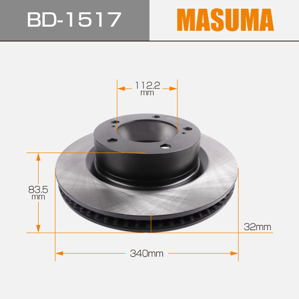 MASUMA Car Spare Parts Brake Disc 4351260180 43512-60180 for TOYOTA LAND CRUISER