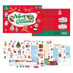 Kids Sticker Activity Books Set Full Color Background Pages Cling Style