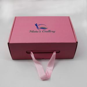 Wholesale Collapsible Corrugated Ribbon Hand Shipping Mailer Box For Shoes T Shirts Packaging from china suppliers