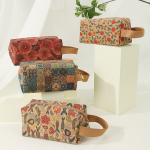 VINTAGE TRUE WOOD PRINT CORK COIN PURSE BARK PRINT COIN BAG KEY SMALL SQUARE BAG