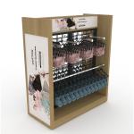 Customizable Metal Wood Mixed Material Floor Display Stand For Supermarkets And