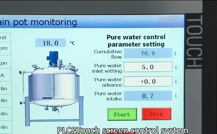 300L Vacuum Emulsifier Mixer Antigen Reagent Solution Making Machine Heating tank