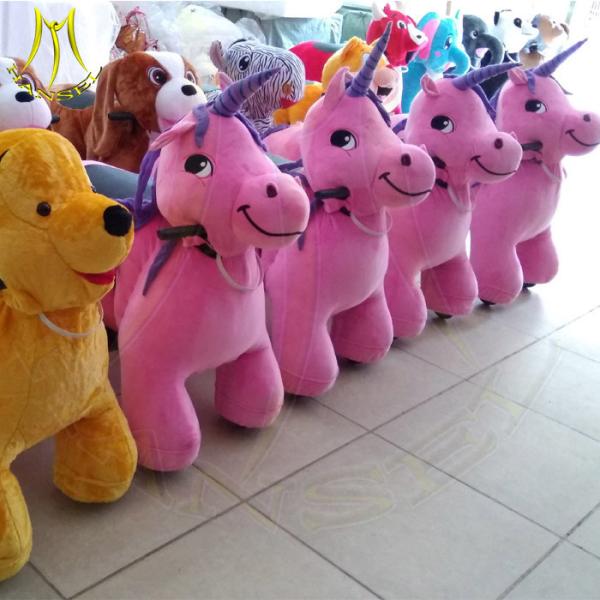 Hansel hot battery operated ride animals stuffe electric plush animal ride