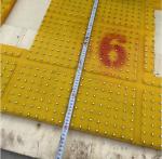 37 1/2 inch Anti Slip Mat Rotary Table Yellow Colour 2200MM*1800MM Mat For