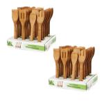 Long Handle Kitchen Wooden Utensils 30cm Length Bamboo Cooking Spoon