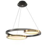 Postmodern round bronze chandelier dining room bedroom creative personality