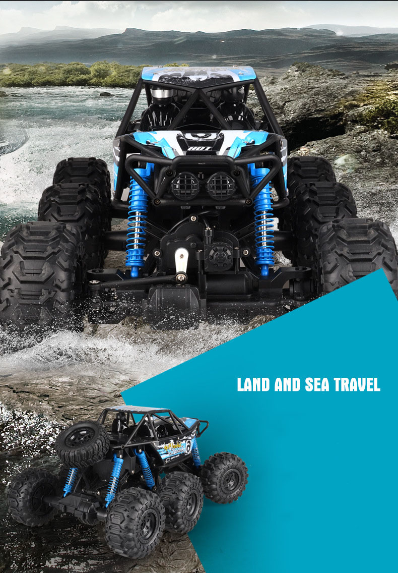 Children's Remote Control Toy Car 6-Wheel Off-Road Amphibious Vehicle for 14 Years up