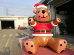 Customized PVC Printing Inflatable Christmas Decorations Bear Catoon For