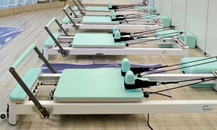 Gericon commerical use G-PRH012 Folding white aluminium pilates reformer for Fitness