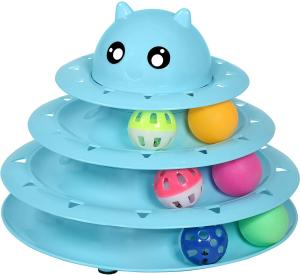 Wholesale Cat Best Interactive Pet 3 Level Turntable Cat Toys Balls Pet Toys from china suppliers