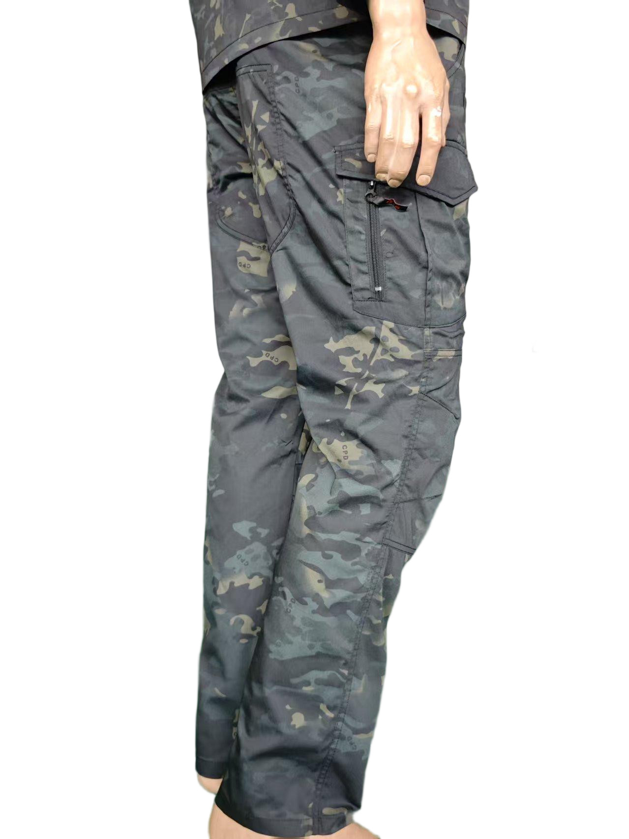 Night Pattern Camo Tactical Training Suit With Plush Waterproof Breathable Military Clothing