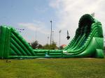Crazy Adult Inflatable Interactive Game Large Inflatable Zip Line With Repair