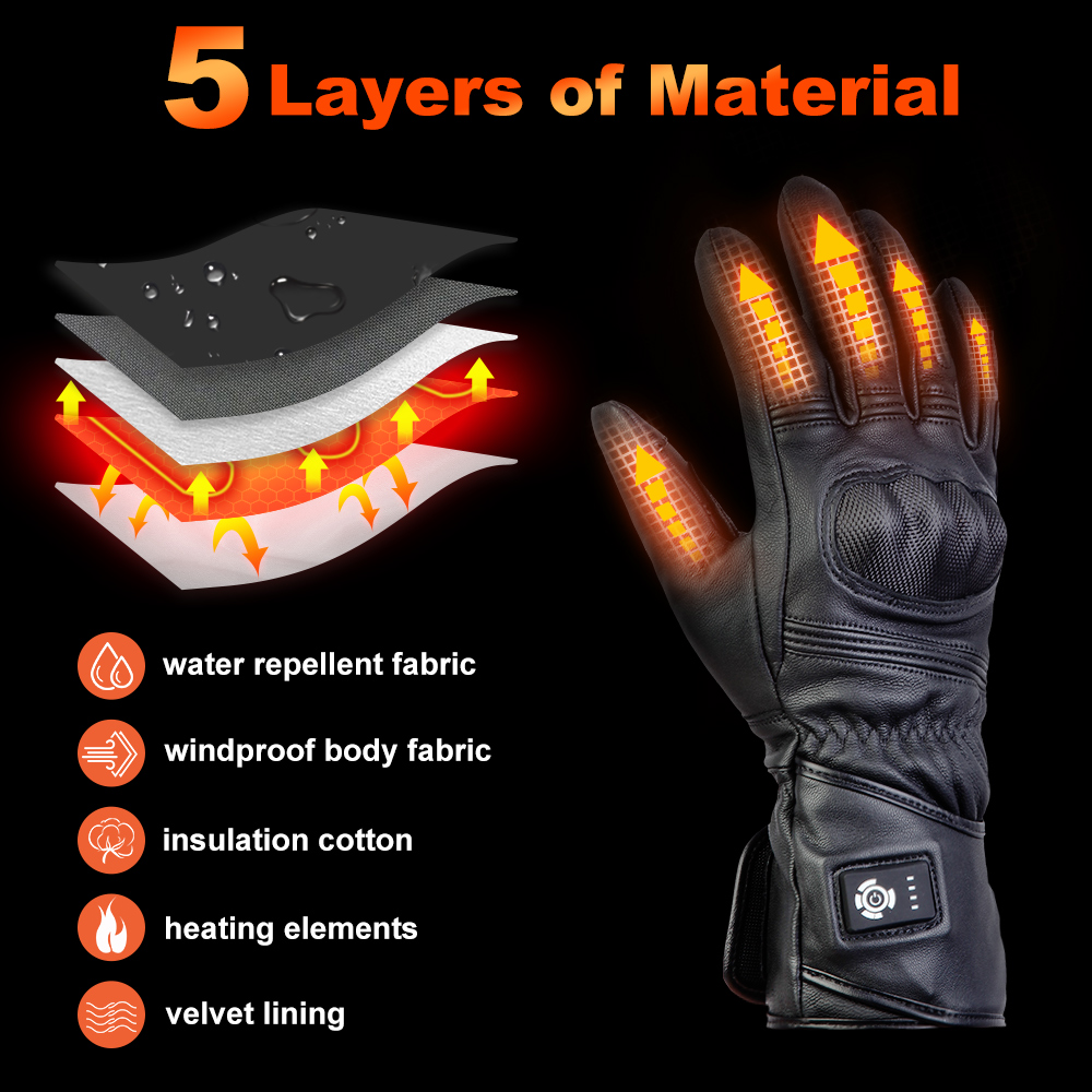Unisex Heating Electric Rechargeable Gloves 7.4V 12V 2200 2600 3000Mah