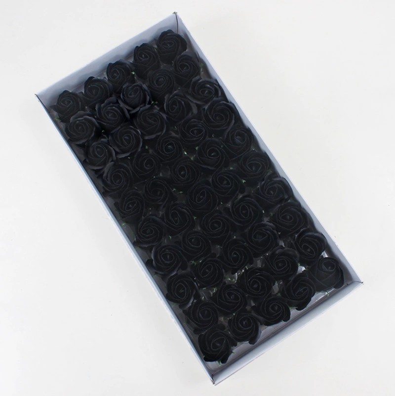 Wholesale Soap Rose Head Artificial Flower 3.5cm 50pcs/box for DIY Wedding Decoration Birthday Holiday