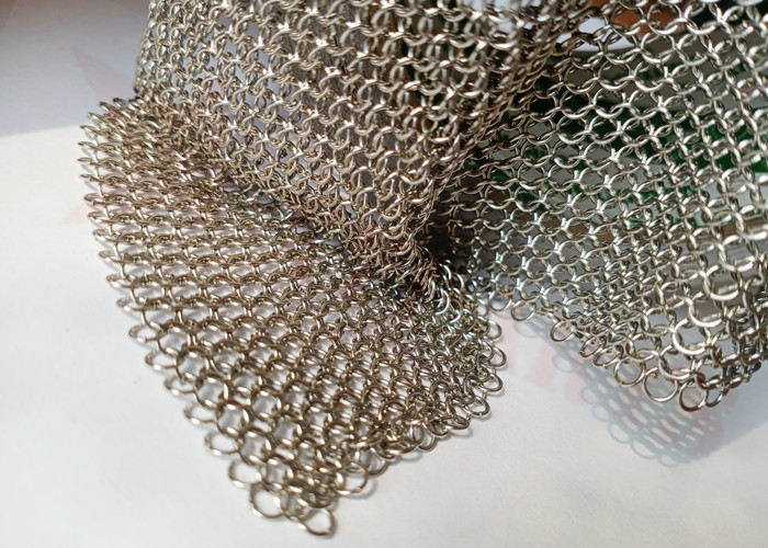 Stainless Steel Welded Ring Metal Mesh Curtain Security 0.53mm X 3.81mm