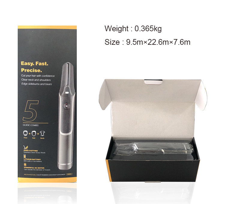 Stainless Steel Rechargeable Shaving Machine Trimmer 90min Charging 600mAh