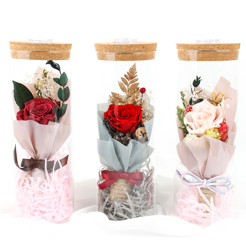 Customized Flower Decoration In Marriage , Preserved Gypsophila Wishing Bottle