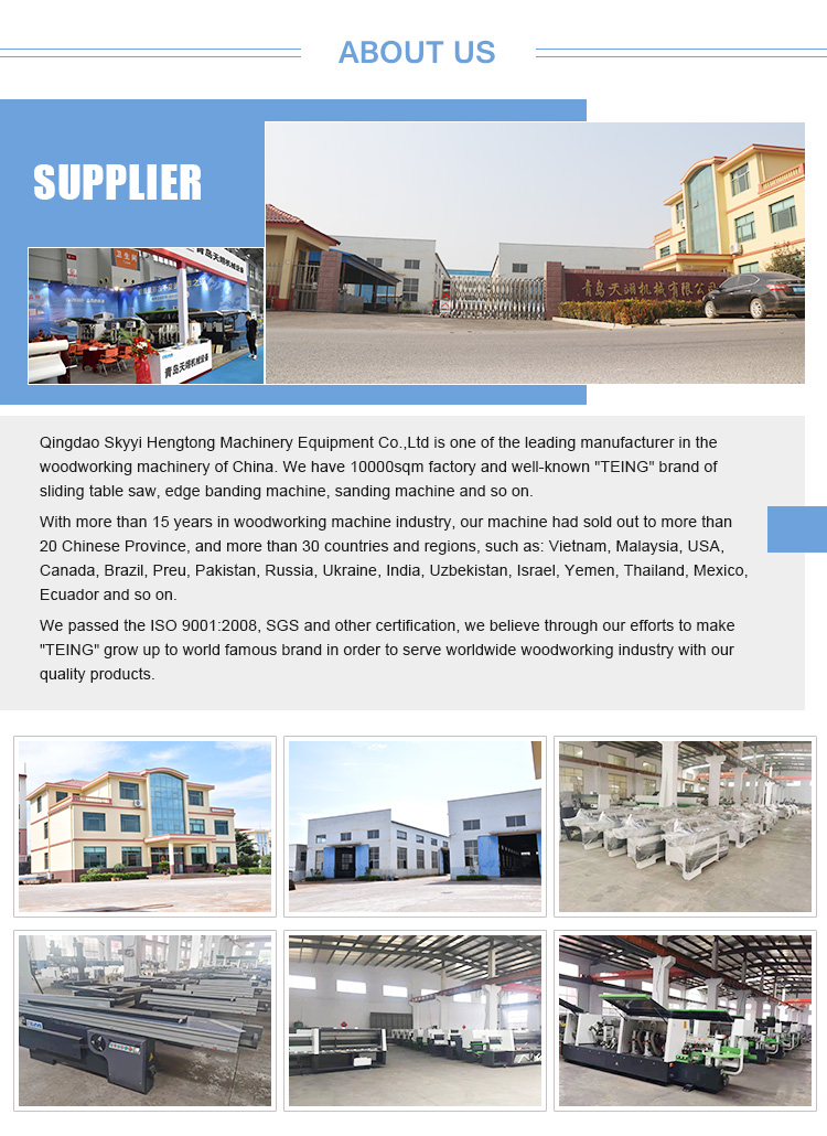 Max. Length of Workpiece 3000mm Woodworking Sliding Table Saw Machine 3000*1100*900mm