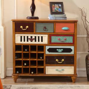 Wholesale MDF Board 108cm Height European Retro Drinks Storage Living Room Cabinet from china suppliers
