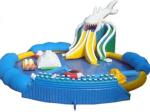 Blow Up Inflatable Aqua Park , Inflatable Backyard Water Park 20*18m Dimensional