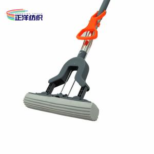 Wholesale 126cm Telescopic Stainless Steel Mop PVA Sponge Squeeze Dry Flat Mop from china suppliers