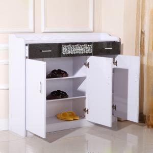 Wholesale Melamine MDF Wood Shoe Cabinet Cabinet 3 Doors 100cm Height from china suppliers