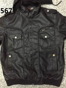 Wholesale 567 Men's black pu jacket coat stock from china suppliers
