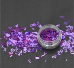 Excellent Nail Art Effect Poly Holographic Chunky Glitter Letter Shape Glitter
